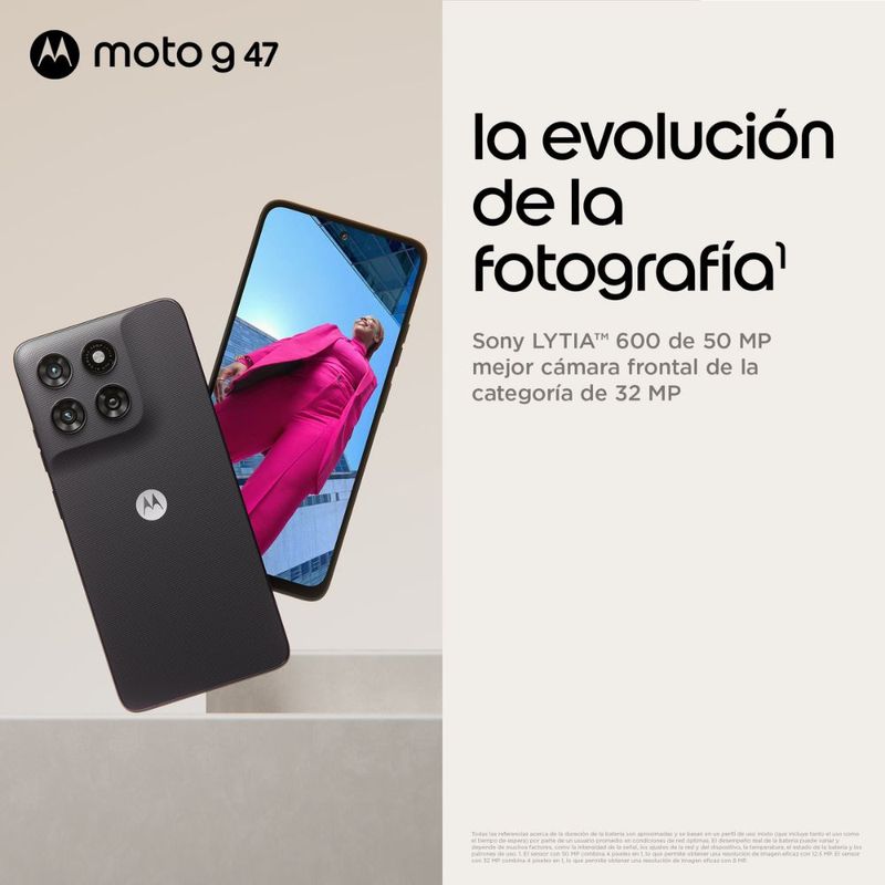 Celular Motorola G47 5G 128GB 4GB RAM gris fotografía
