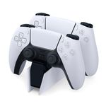 Estación de carga Sony para mandos Dualsense PlayStation 5 frontal oblicuo mandos