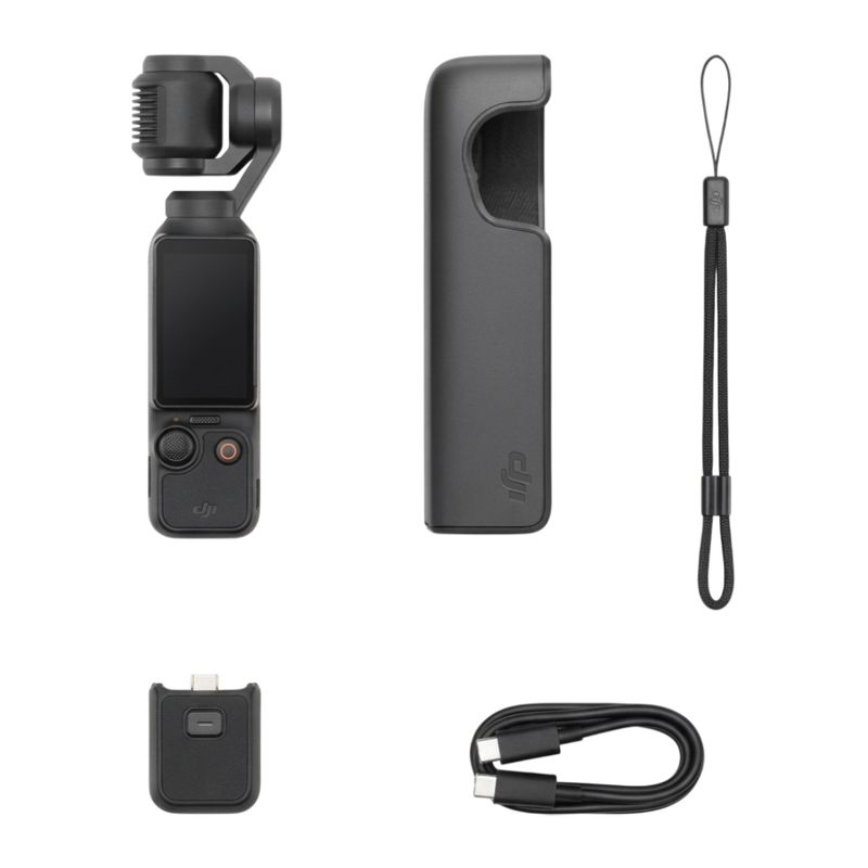 Cámara de acción DJI Osmo Pocket 3 4K 9.4MP pantalla táctil 2" gris contenido