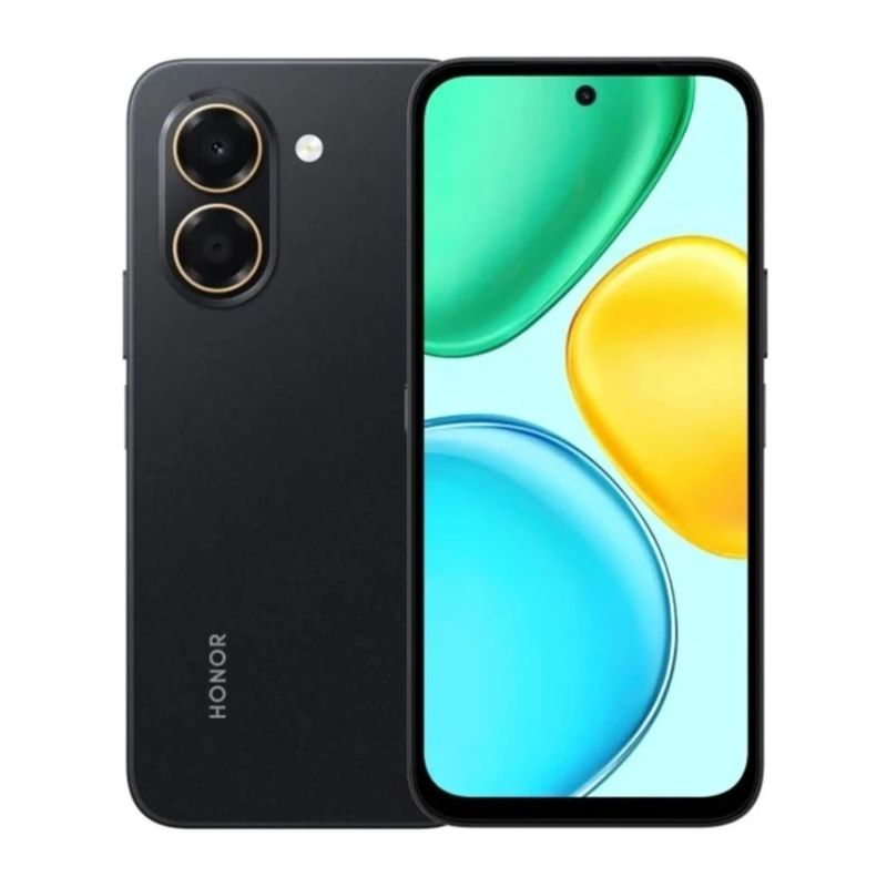Celular Honor X7e 4G 7500 mAh pantalla 120 Hz negro frontal