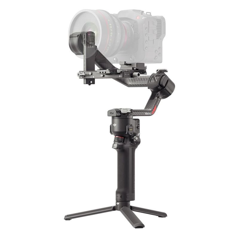 Estabilizador DJI RS 4 Pro 4.5Kg fibra de carbono negro frontal oblicuo