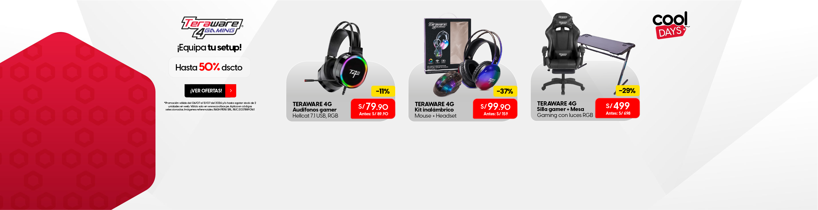 Teraware periféricos hasta 50% dscto