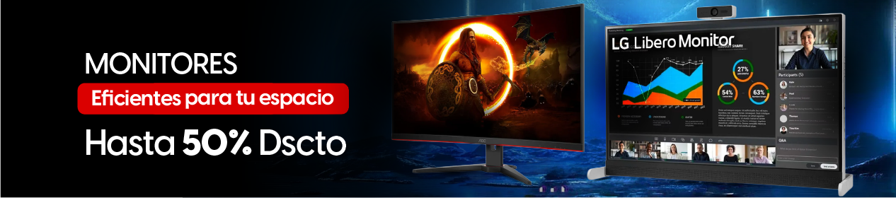Monitores hasta 50% descuento