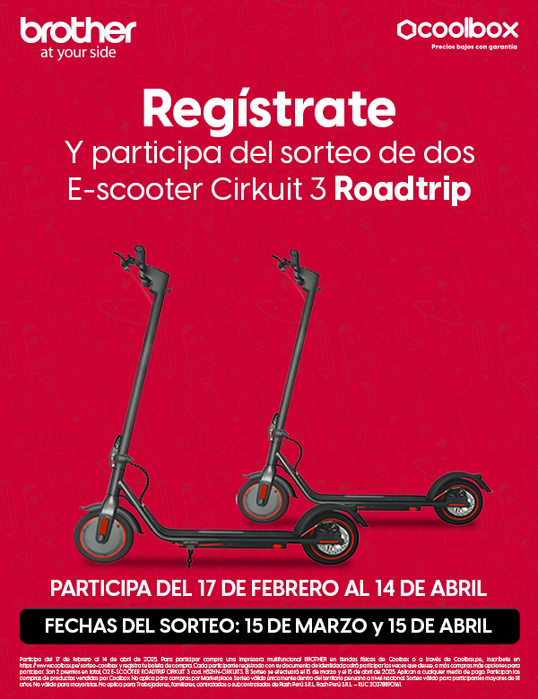 Sorteo de 2 E-scooter Cirkuit 3 Roadtrip