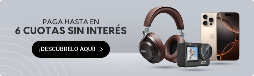 Hasta 6 cuotas sin intereses